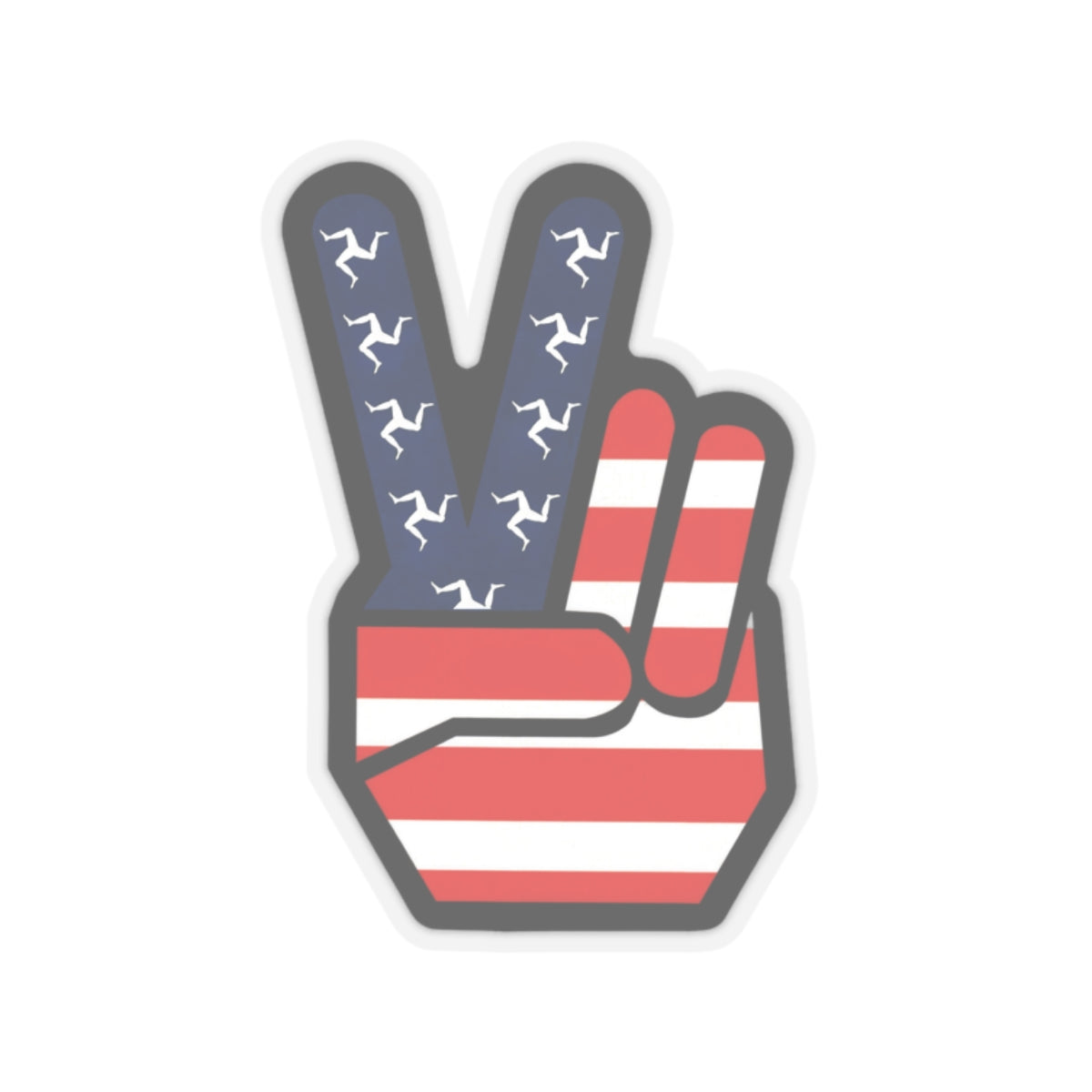 "TT USA Hand!" Die-Cut Stickers